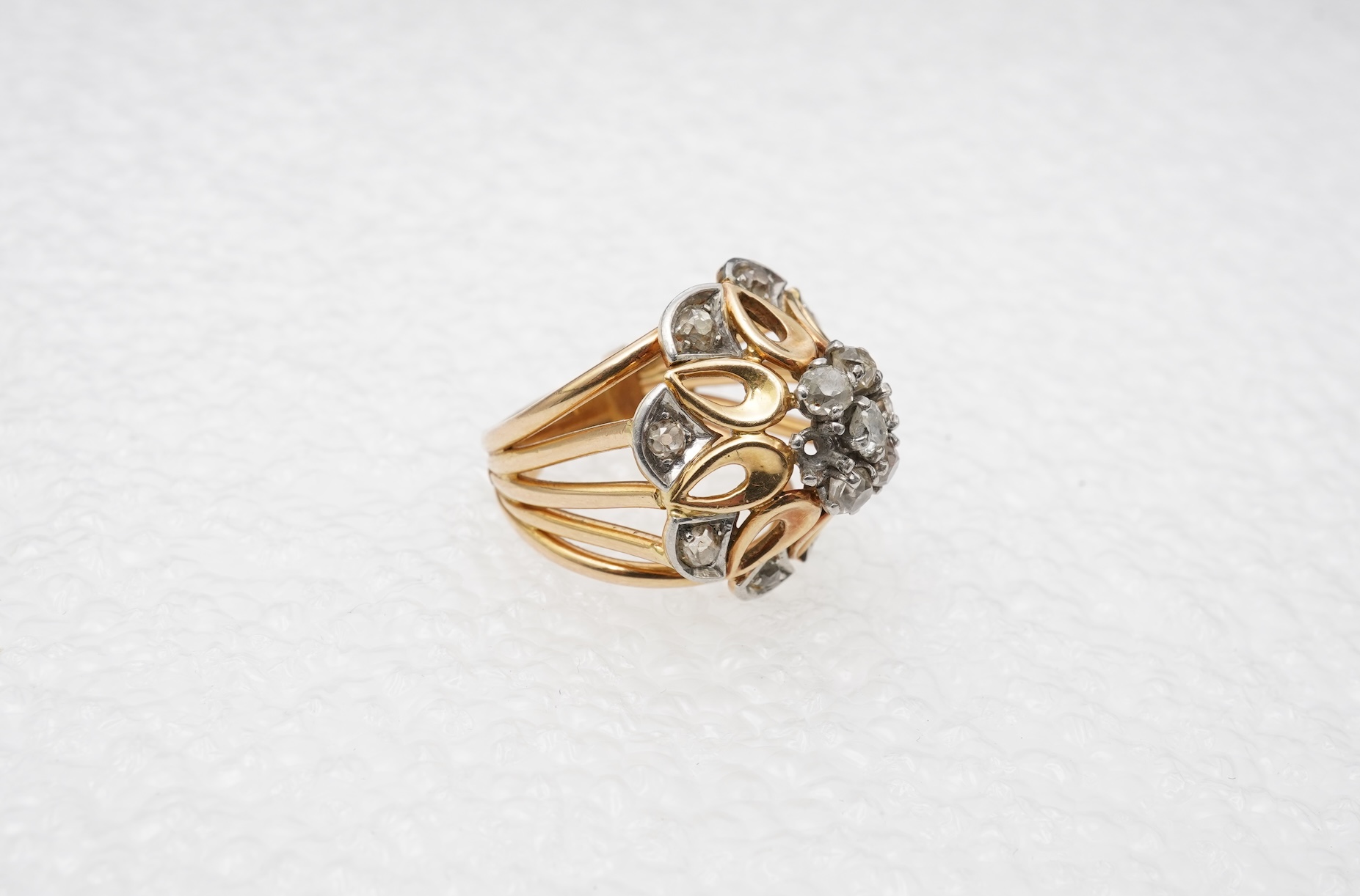 An attractive diamond dress ring, France, mid 20th century